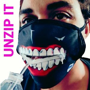 Face mask back red joker masks anime adult teen